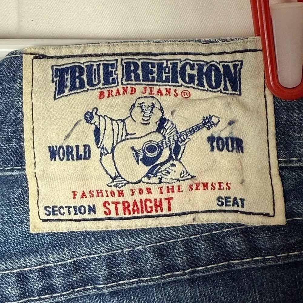 True Religion Fashion For The Senses Ricky‎ Flap Straight Mens Sz 36 Med. Wash